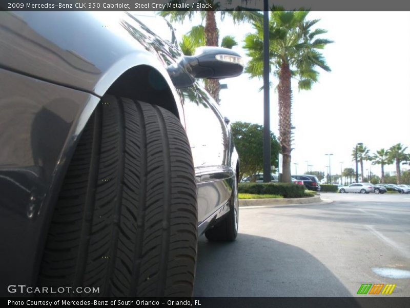 Steel Grey Metallic / Black 2009 Mercedes-Benz CLK 350 Cabriolet