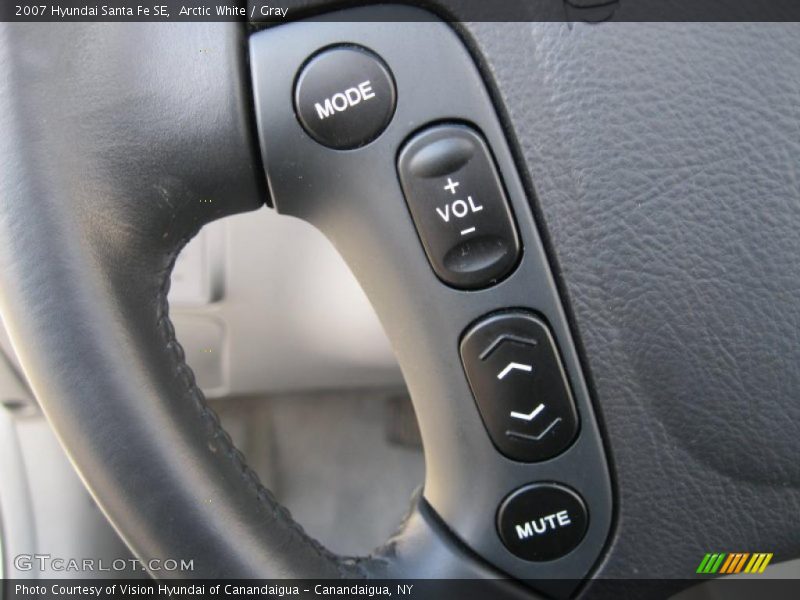 Arctic White / Gray 2007 Hyundai Santa Fe SE