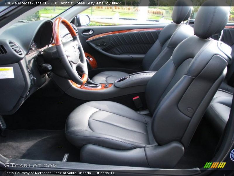Steel Grey Metallic / Black 2009 Mercedes-Benz CLK 350 Cabriolet
