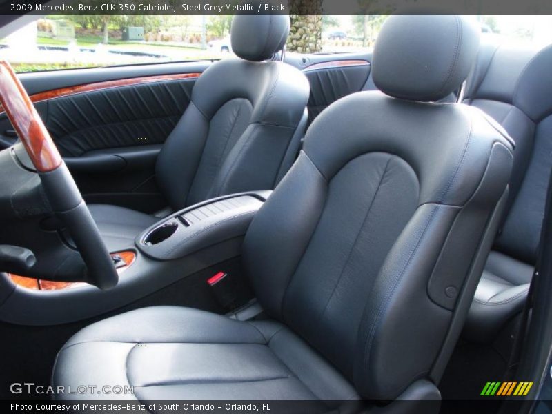 Steel Grey Metallic / Black 2009 Mercedes-Benz CLK 350 Cabriolet