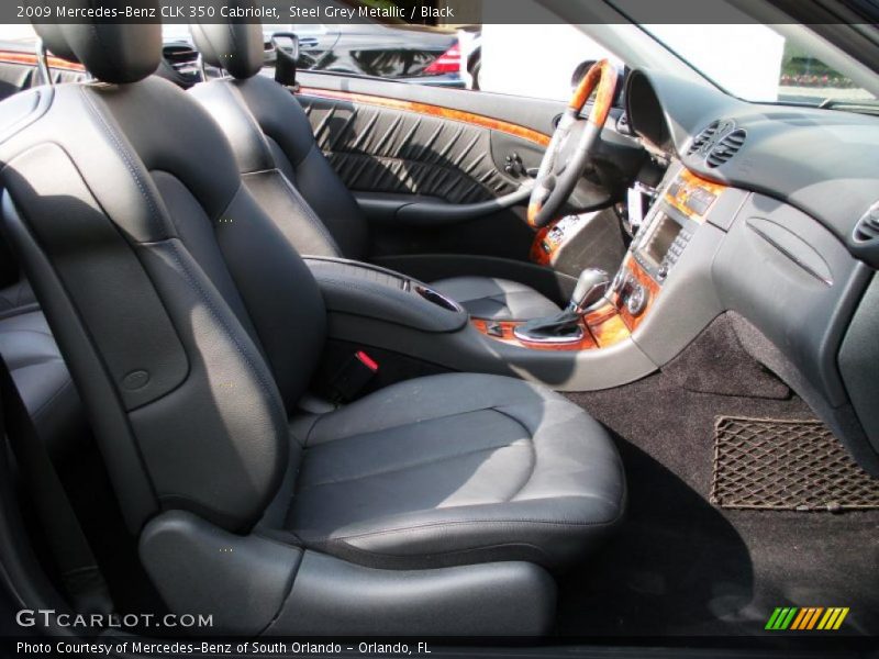 Steel Grey Metallic / Black 2009 Mercedes-Benz CLK 350 Cabriolet