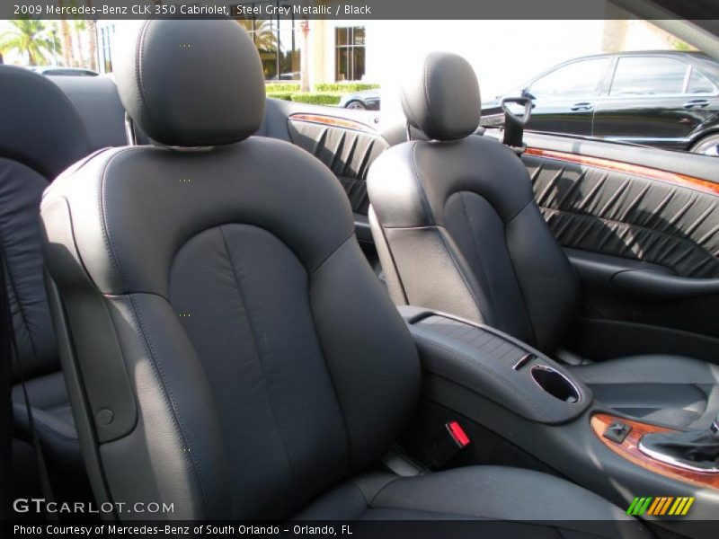Steel Grey Metallic / Black 2009 Mercedes-Benz CLK 350 Cabriolet