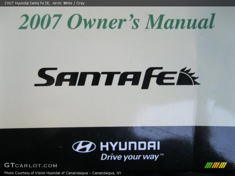 Arctic White / Gray 2007 Hyundai Santa Fe SE