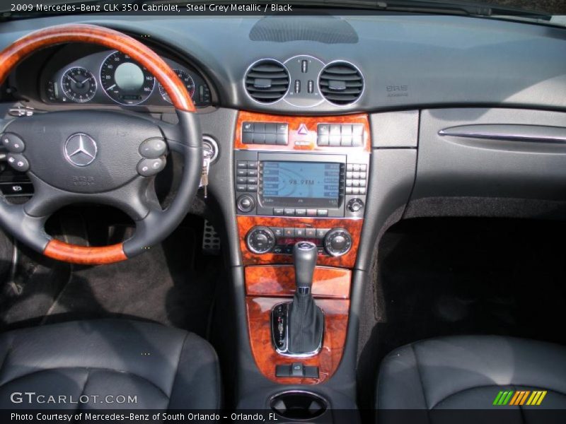 Steel Grey Metallic / Black 2009 Mercedes-Benz CLK 350 Cabriolet