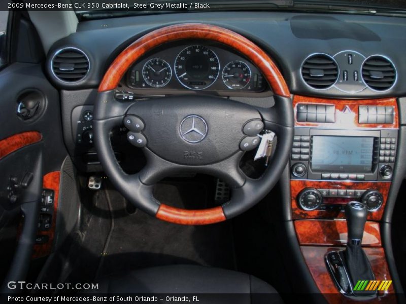 Steel Grey Metallic / Black 2009 Mercedes-Benz CLK 350 Cabriolet