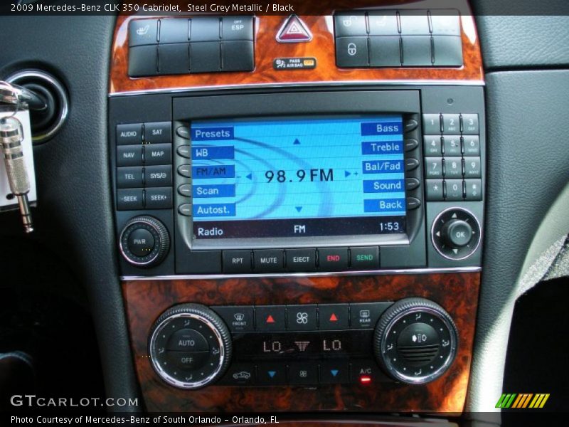 Steel Grey Metallic / Black 2009 Mercedes-Benz CLK 350 Cabriolet