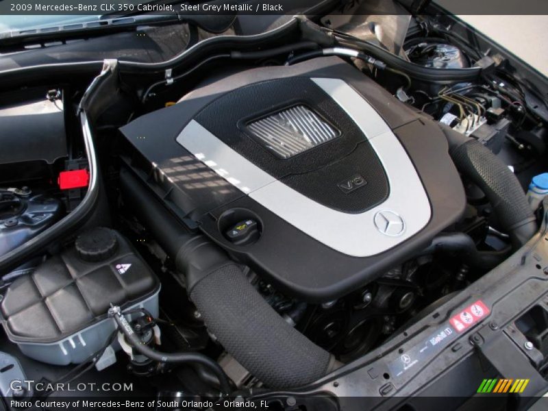 Steel Grey Metallic / Black 2009 Mercedes-Benz CLK 350 Cabriolet