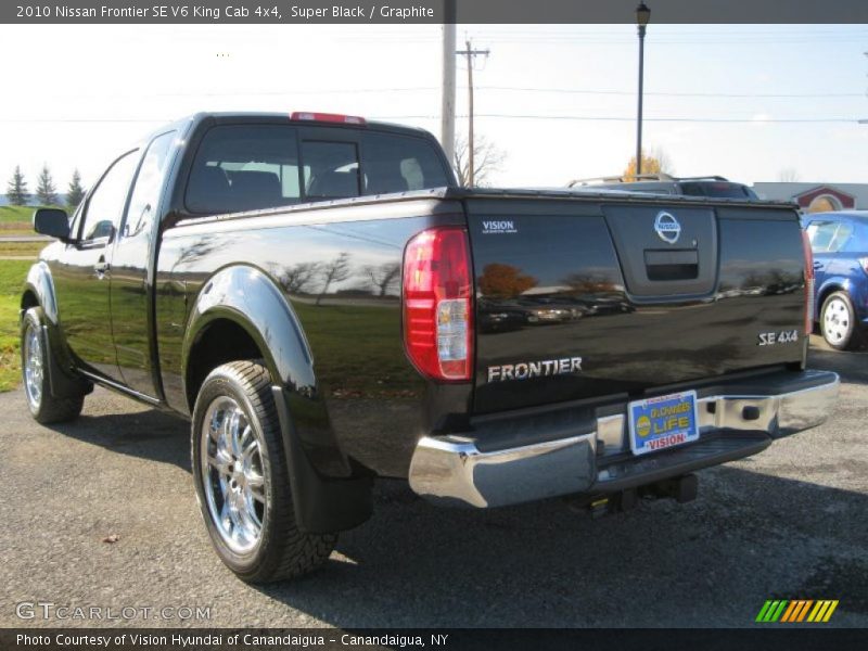 Super Black / Graphite 2010 Nissan Frontier SE V6 King Cab 4x4