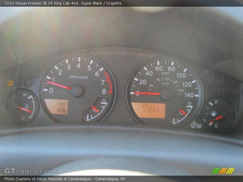 Super Black / Graphite 2010 Nissan Frontier SE V6 King Cab 4x4