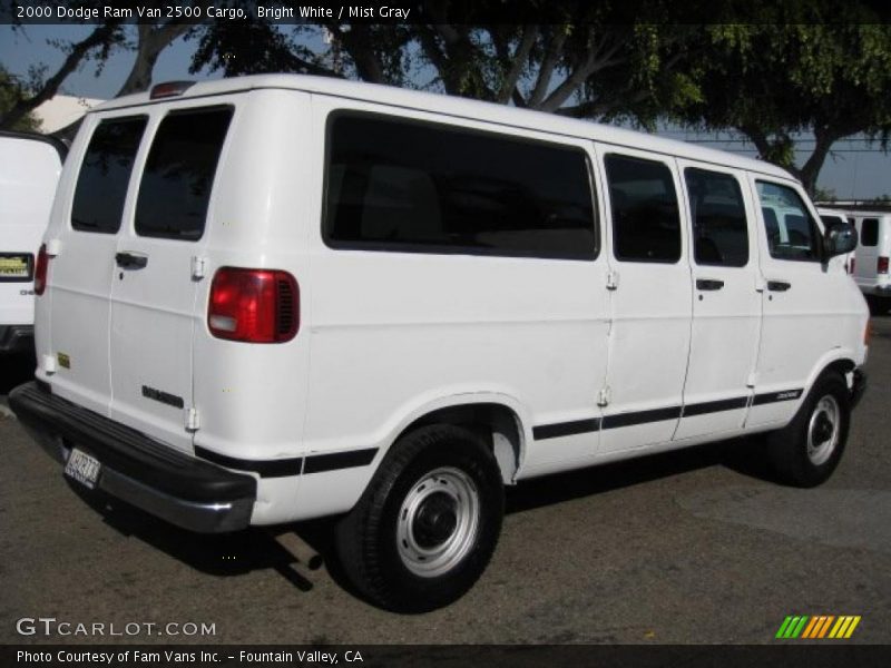 Bright White / Mist Gray 2000 Dodge Ram Van 2500 Cargo