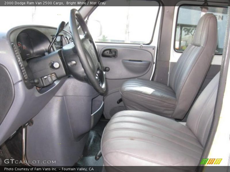 Bright White / Mist Gray 2000 Dodge Ram Van 2500 Cargo