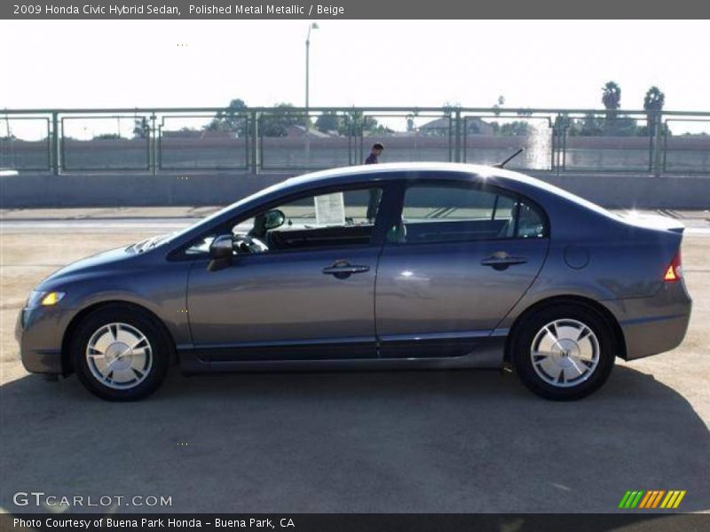 Polished Metal Metallic / Beige 2009 Honda Civic Hybrid Sedan