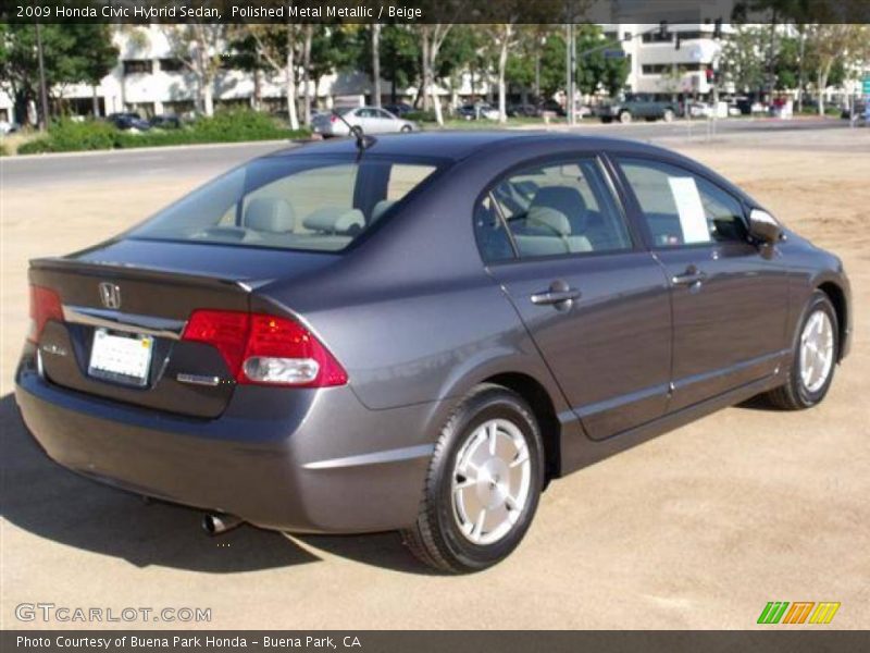 Polished Metal Metallic / Beige 2009 Honda Civic Hybrid Sedan