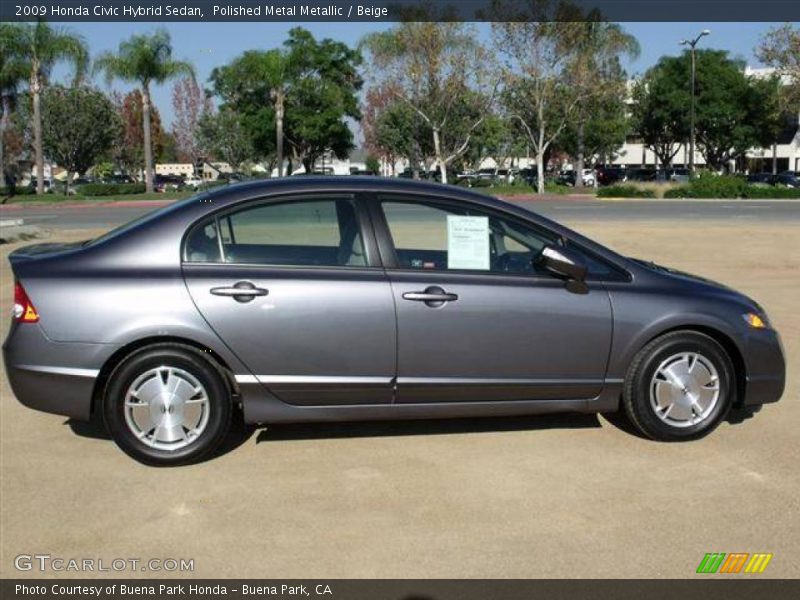 Polished Metal Metallic / Beige 2009 Honda Civic Hybrid Sedan