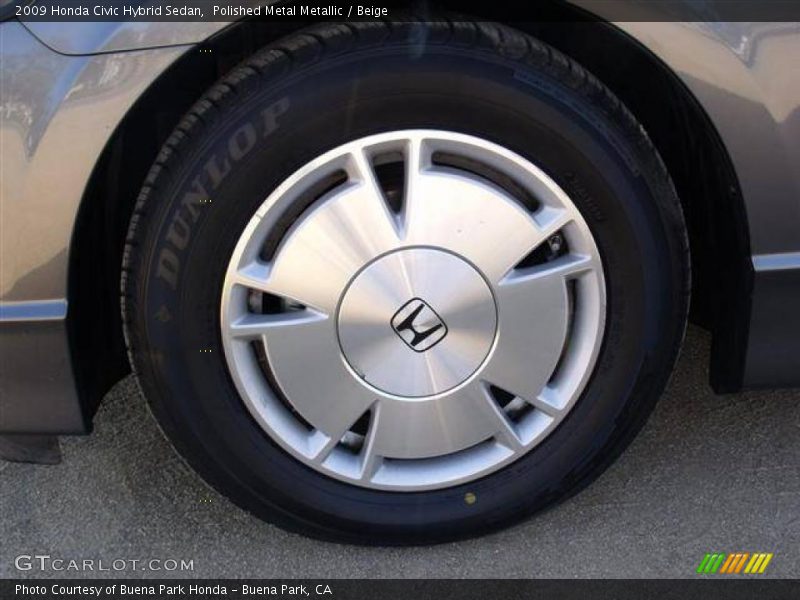 Polished Metal Metallic / Beige 2009 Honda Civic Hybrid Sedan