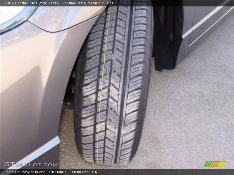 Polished Metal Metallic / Beige 2009 Honda Civic Hybrid Sedan