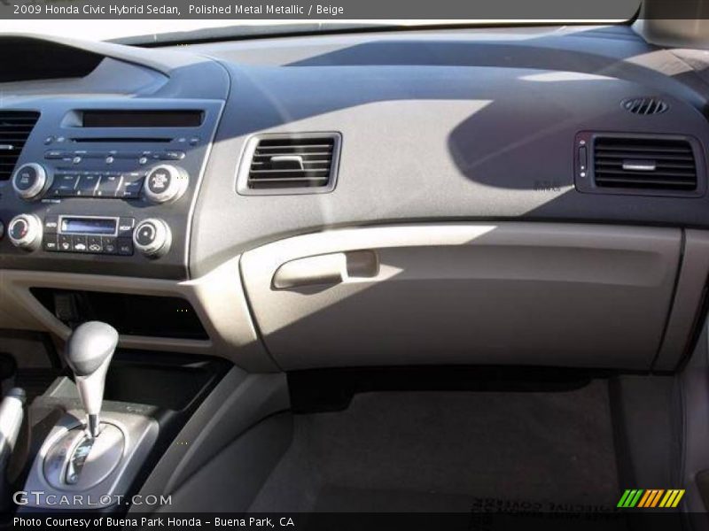 Polished Metal Metallic / Beige 2009 Honda Civic Hybrid Sedan