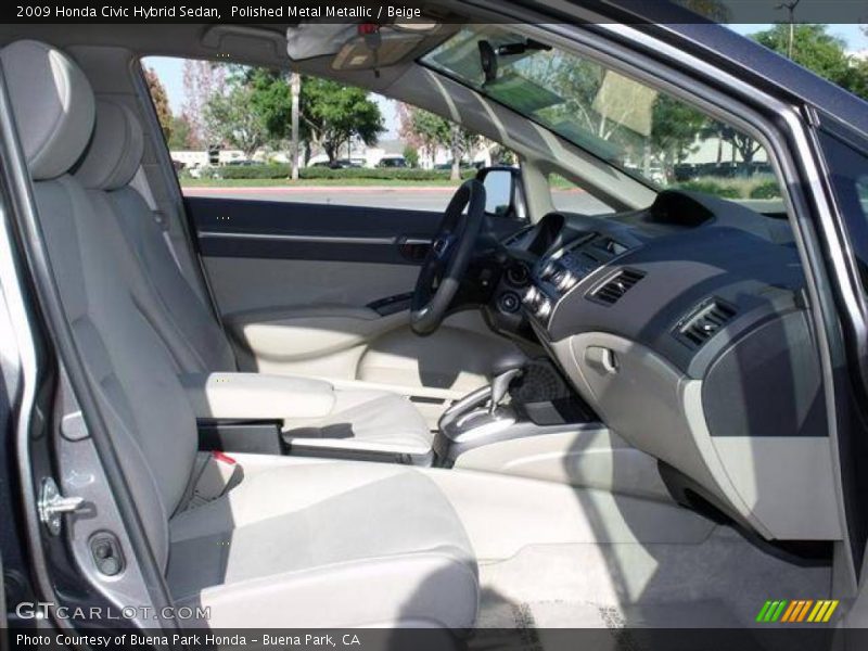 Polished Metal Metallic / Beige 2009 Honda Civic Hybrid Sedan