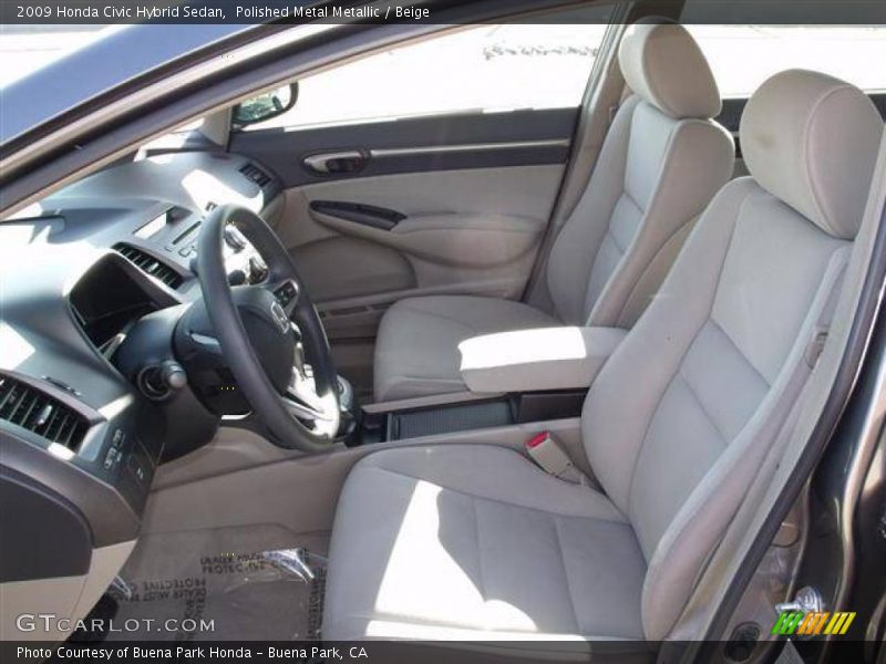 Polished Metal Metallic / Beige 2009 Honda Civic Hybrid Sedan