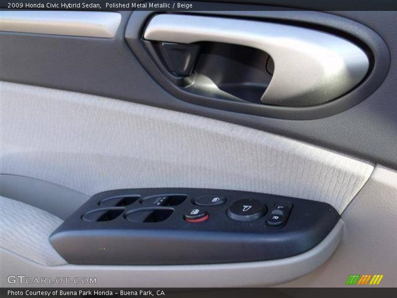 Polished Metal Metallic / Beige 2009 Honda Civic Hybrid Sedan