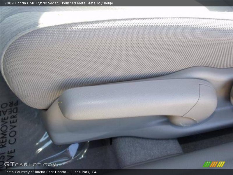 Polished Metal Metallic / Beige 2009 Honda Civic Hybrid Sedan