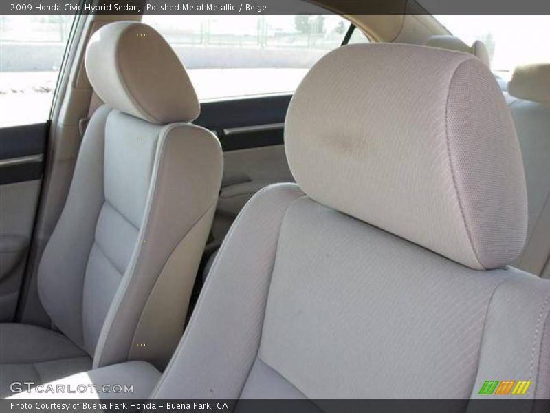 Polished Metal Metallic / Beige 2009 Honda Civic Hybrid Sedan