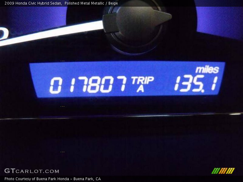 Polished Metal Metallic / Beige 2009 Honda Civic Hybrid Sedan