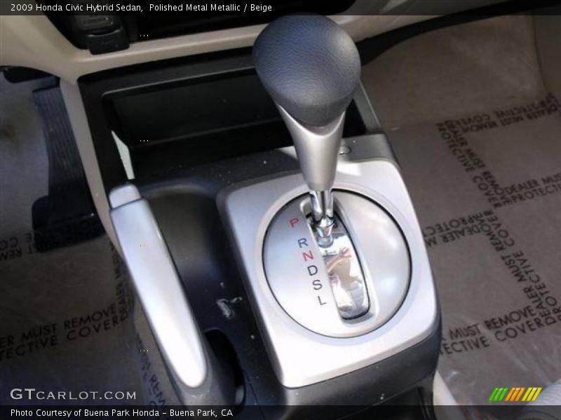 Polished Metal Metallic / Beige 2009 Honda Civic Hybrid Sedan
