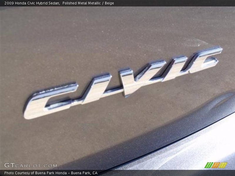 Polished Metal Metallic / Beige 2009 Honda Civic Hybrid Sedan