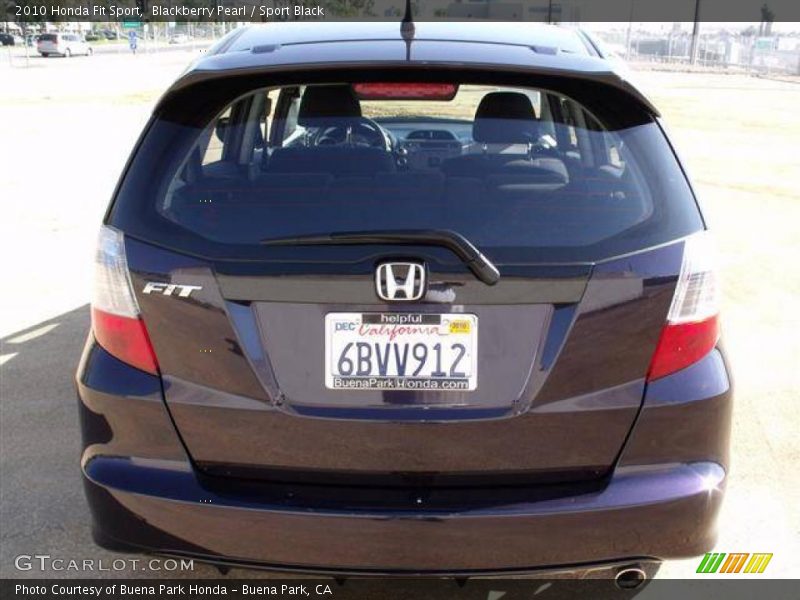 Blackberry Pearl / Sport Black 2010 Honda Fit Sport