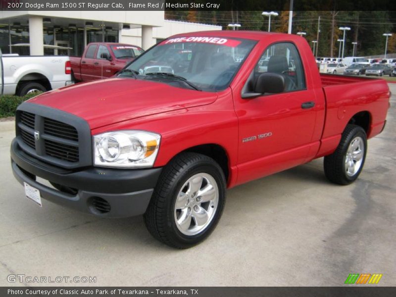 Flame Red / Medium Slate Gray 2007 Dodge Ram 1500 ST Regular Cab