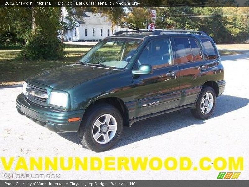 Dark Green Metallic / Medium Gray 2003 Chevrolet Tracker LT Hard Top