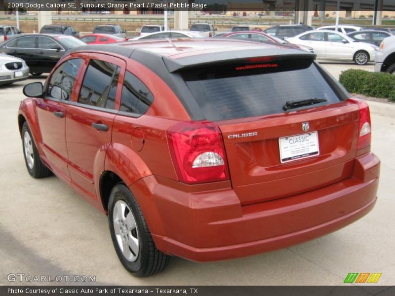 Sunburst Orange Pearl / Pastel Pebble Beige 2008 Dodge Caliber SE