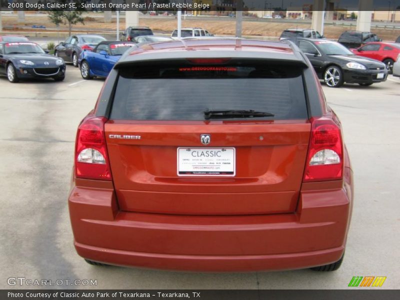 Sunburst Orange Pearl / Pastel Pebble Beige 2008 Dodge Caliber SE
