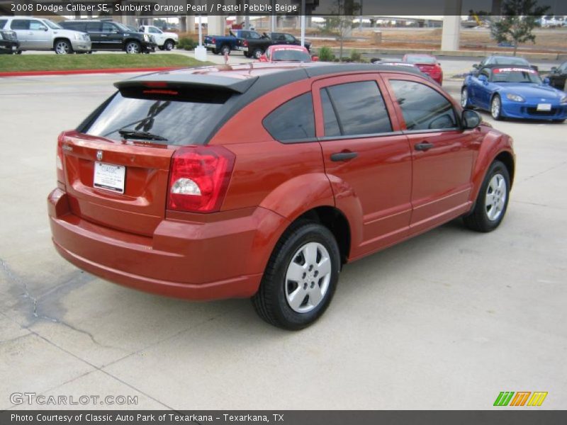 Sunburst Orange Pearl / Pastel Pebble Beige 2008 Dodge Caliber SE