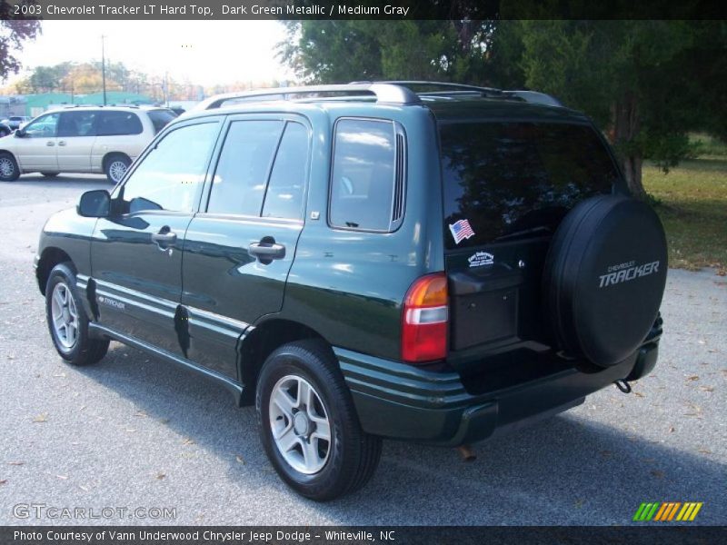 Dark Green Metallic / Medium Gray 2003 Chevrolet Tracker LT Hard Top
