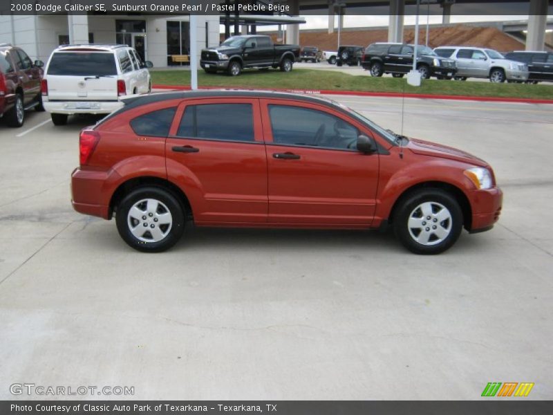 Sunburst Orange Pearl / Pastel Pebble Beige 2008 Dodge Caliber SE
