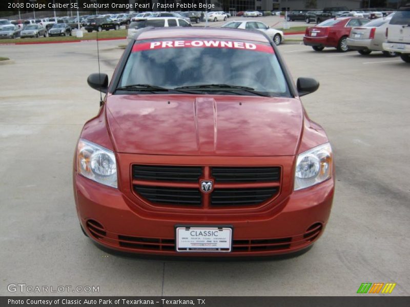 Sunburst Orange Pearl / Pastel Pebble Beige 2008 Dodge Caliber SE