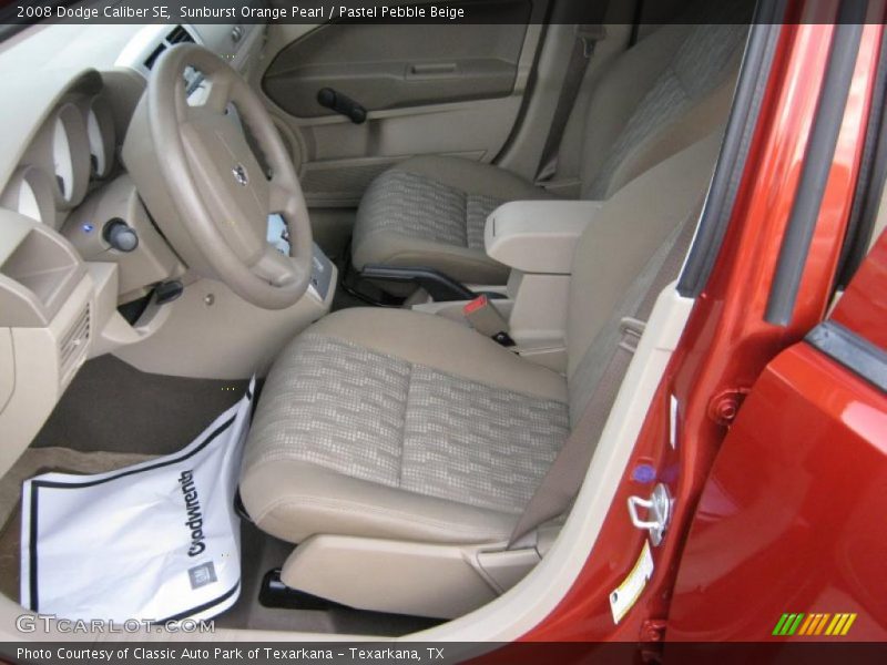 Sunburst Orange Pearl / Pastel Pebble Beige 2008 Dodge Caliber SE