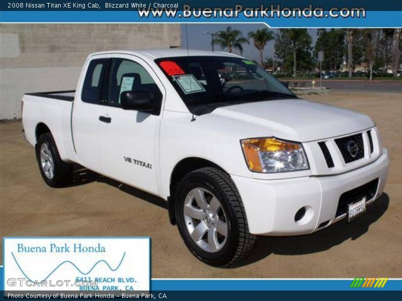 Blizzard White / Charcoal 2008 Nissan Titan XE King Cab