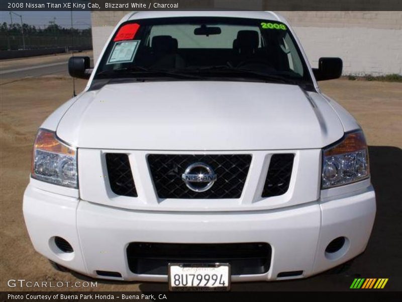 Blizzard White / Charcoal 2008 Nissan Titan XE King Cab