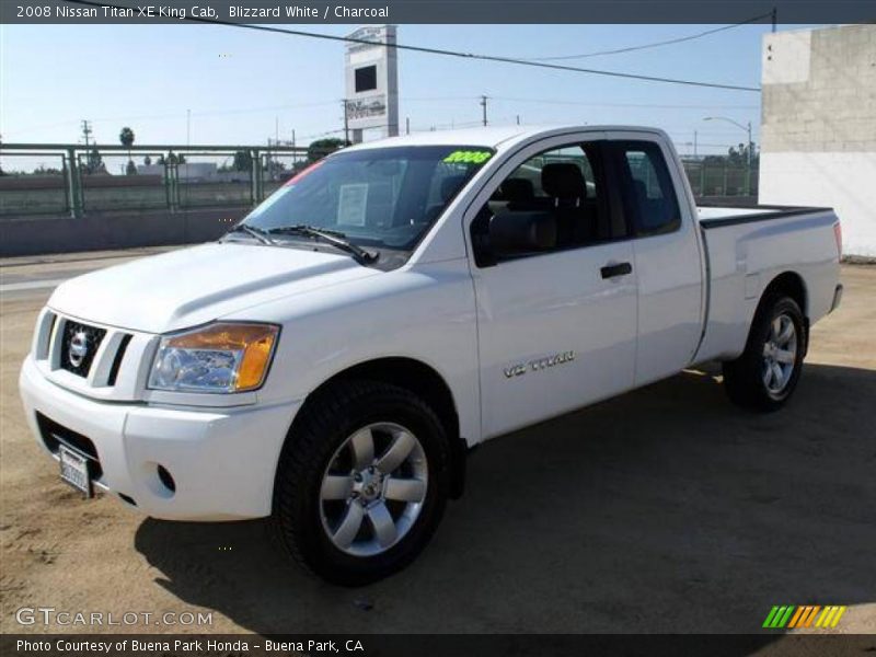 Blizzard White / Charcoal 2008 Nissan Titan XE King Cab