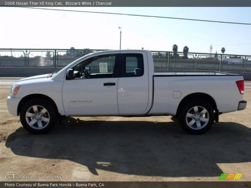 Blizzard White / Charcoal 2008 Nissan Titan XE King Cab