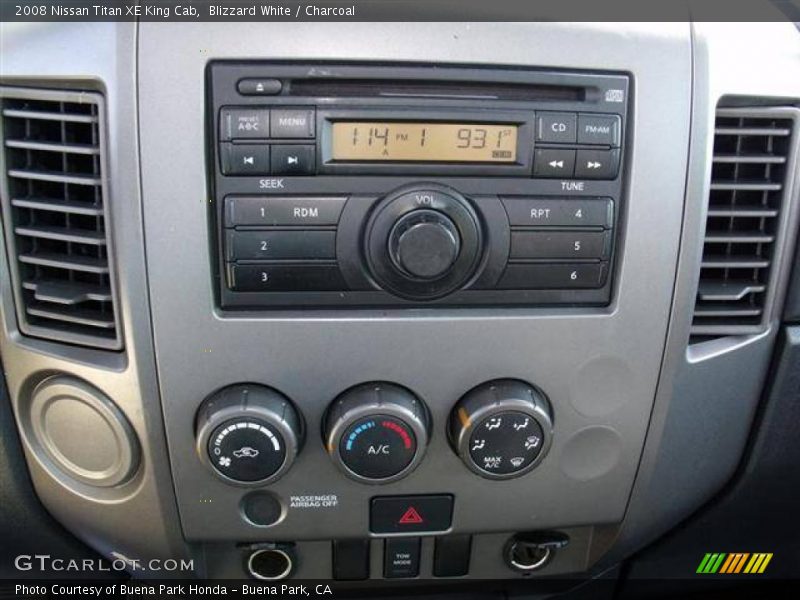 Blizzard White / Charcoal 2008 Nissan Titan XE King Cab