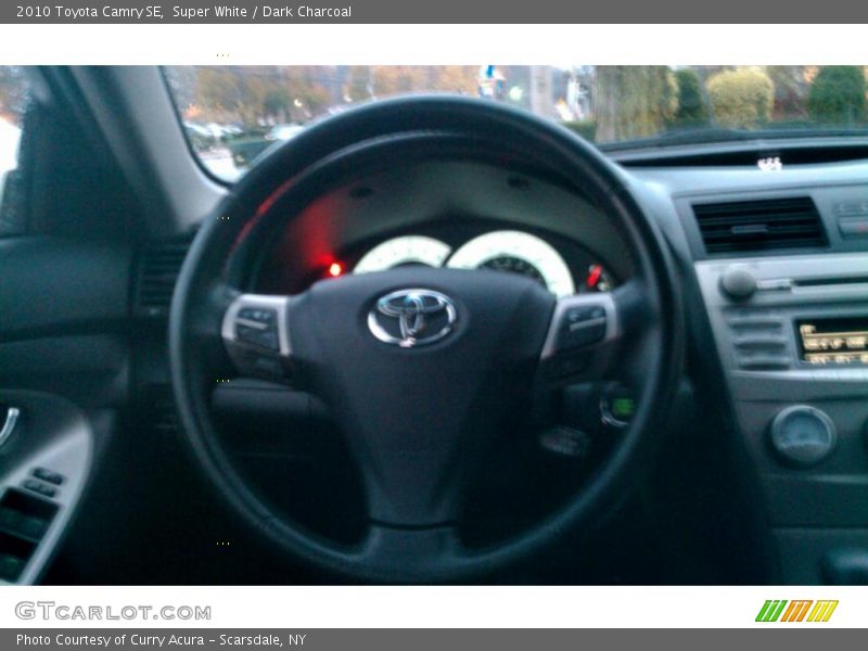Super White / Dark Charcoal 2010 Toyota Camry SE