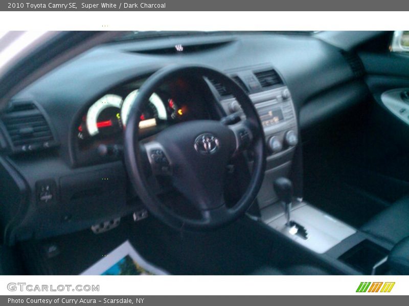 Super White / Dark Charcoal 2010 Toyota Camry SE