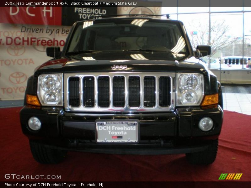 Black Clearcoat / Medium Slate Gray 2007 Jeep Commander Sport 4x4
