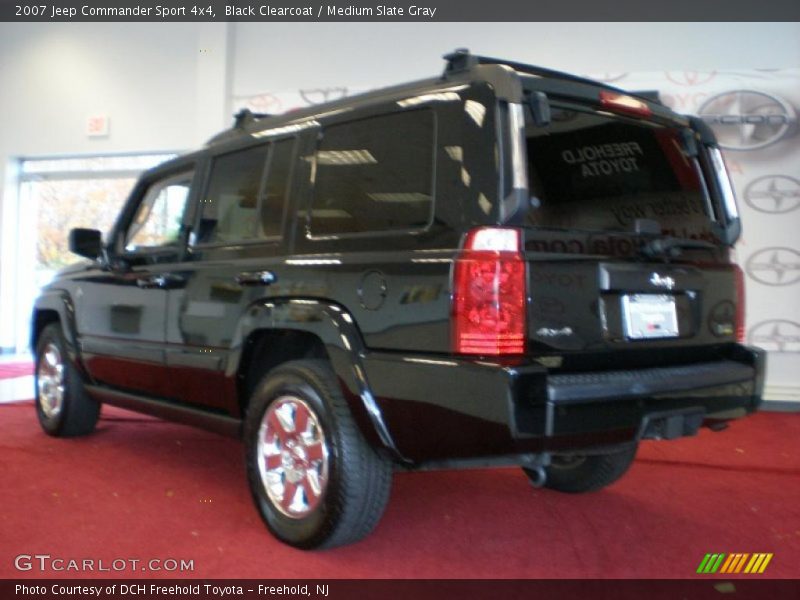 Black Clearcoat / Medium Slate Gray 2007 Jeep Commander Sport 4x4