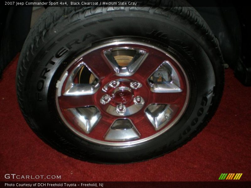 Black Clearcoat / Medium Slate Gray 2007 Jeep Commander Sport 4x4