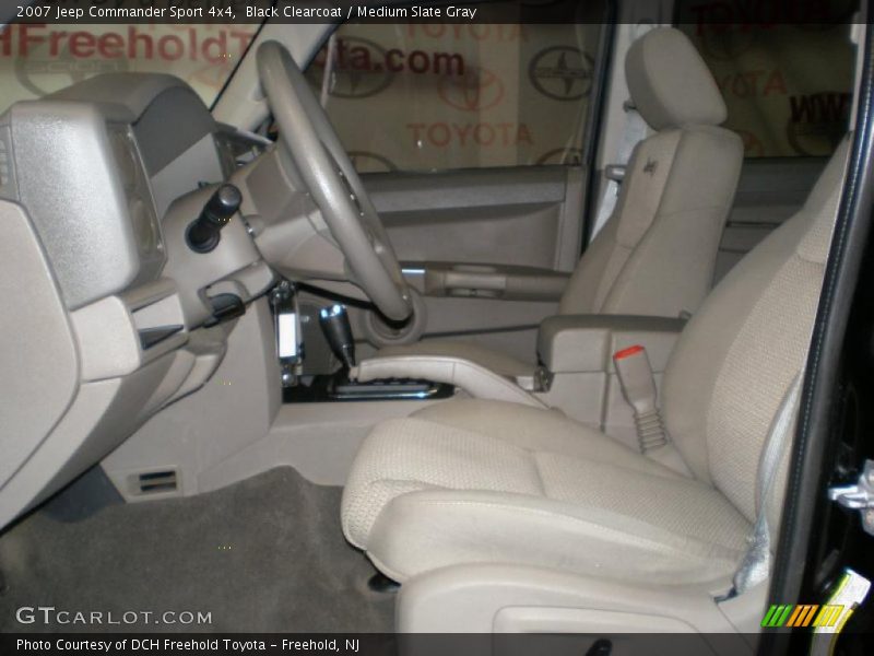 Black Clearcoat / Medium Slate Gray 2007 Jeep Commander Sport 4x4